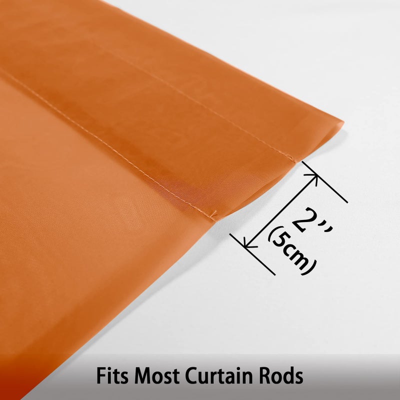 OWENIE Sheer Orange Curtains  Sheer Curtains 84 inch Length 2 Panels Set  Rod Pocket Voile Fimly Sheer Drapes for Living Room/Bedroom  2pcs  Each 42"" W x 84"" L - Image 5